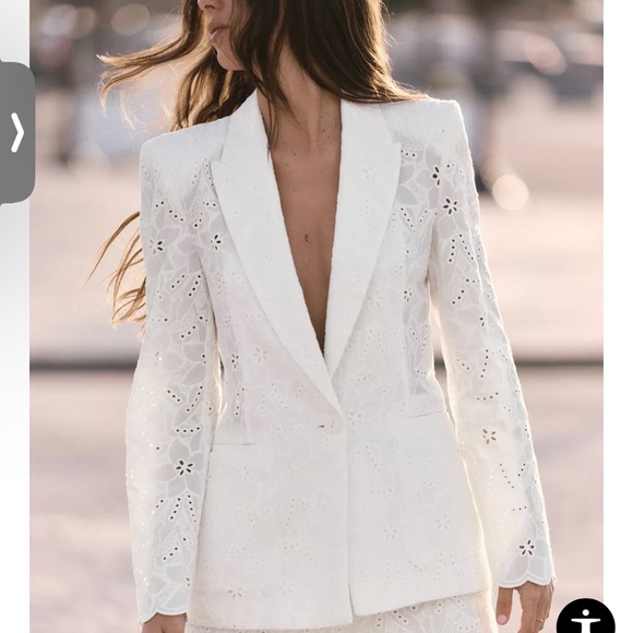 Zara Jackets & Blazers - Zara Black Floral Lace Blazer